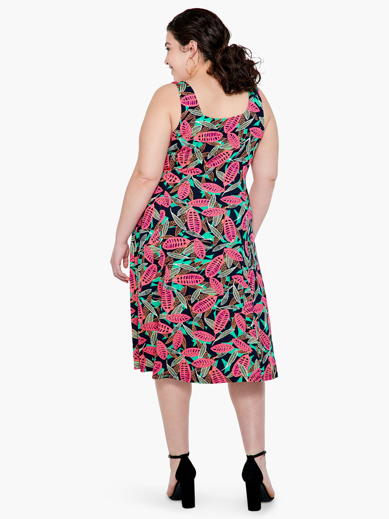 Woman Wears Colorful Canopy Dress image number 2