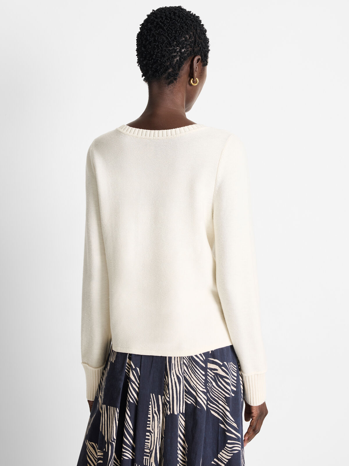 Baby Garter V-Neck Sweater