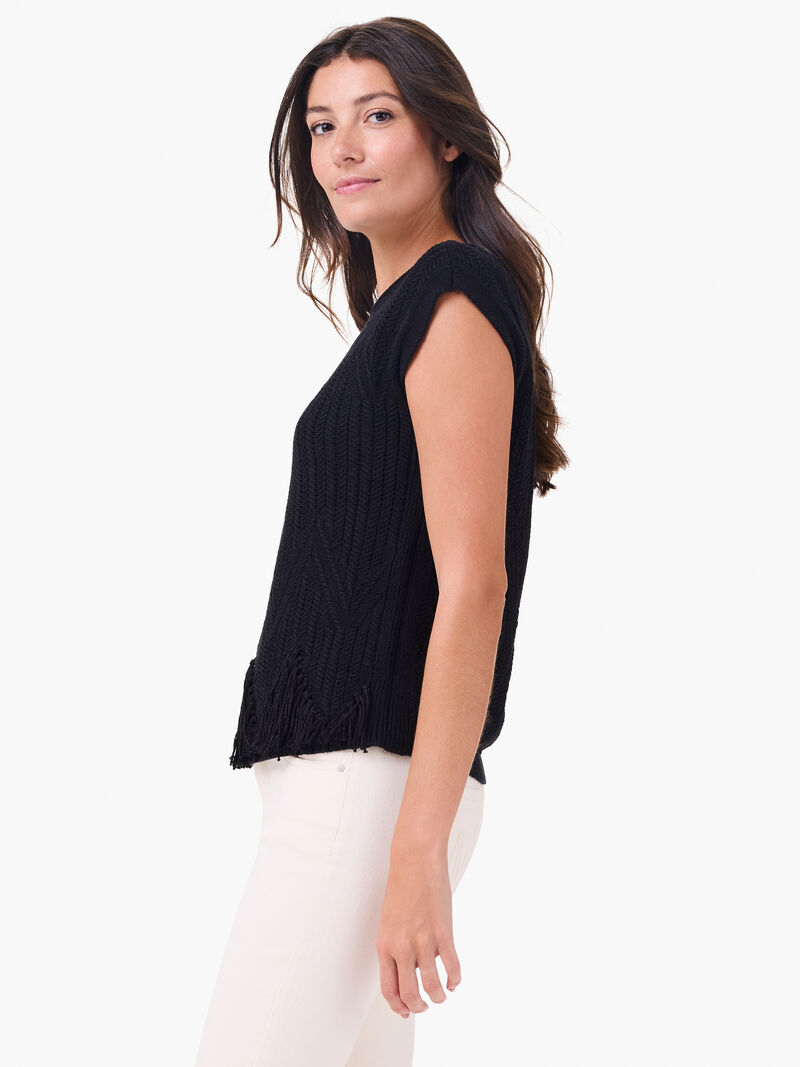Woman Wears Textured Swing Sweater image number 1