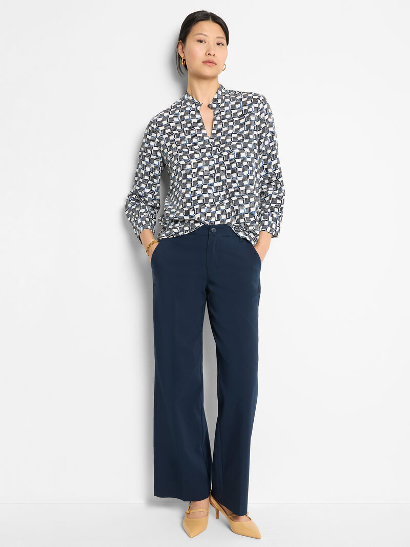 31" Seasonless Cotton Wide-Leg Trouser