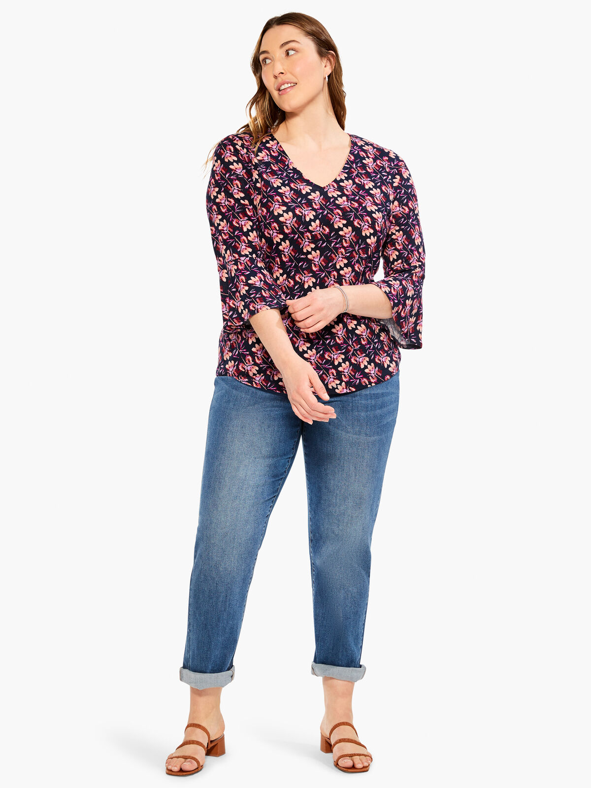 Stamped Petals Top