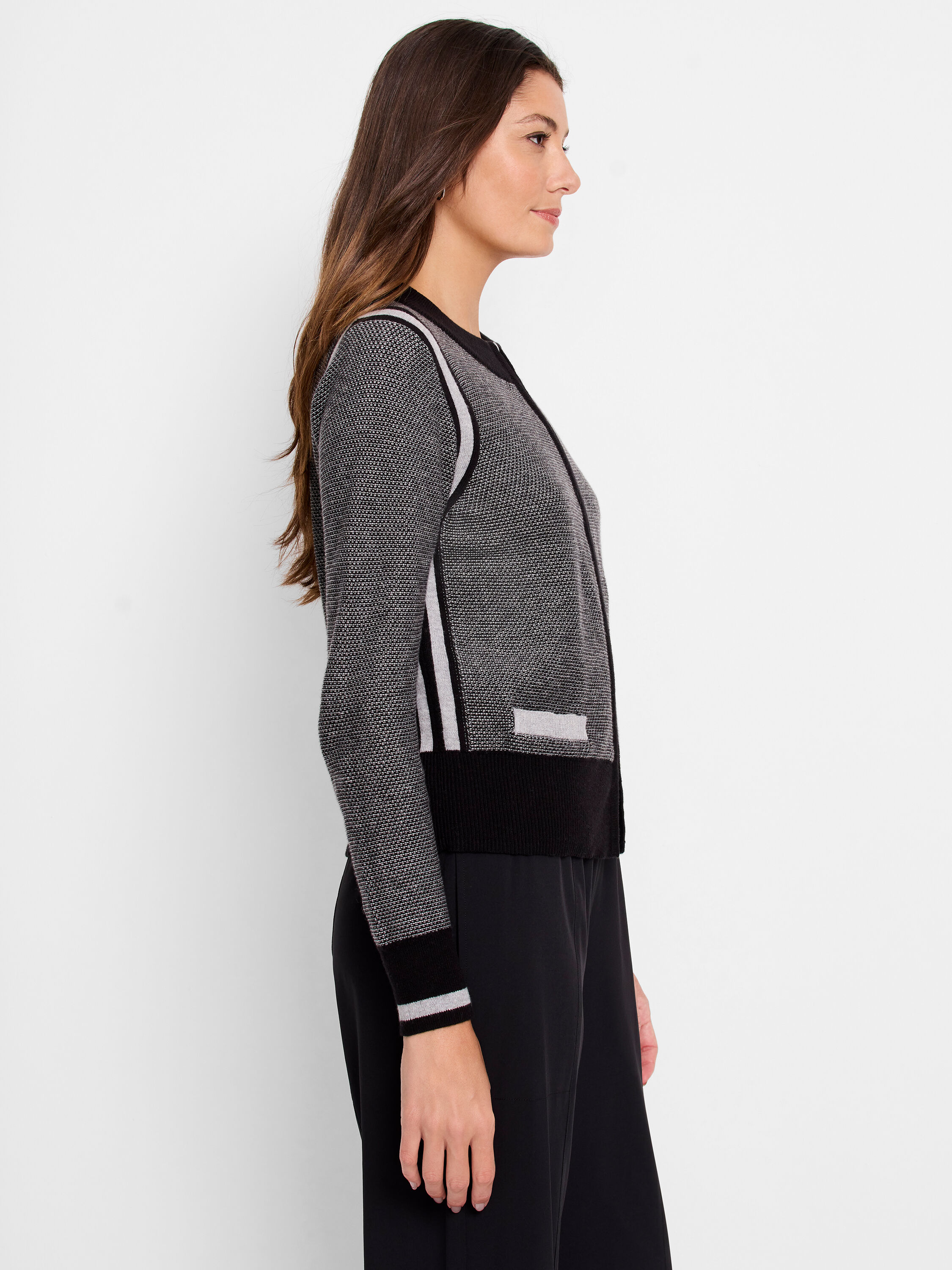 (取寄) ニックゾー レディース ストライプド スナップ フロント カーディガン NIC+ZOE women Striped Snap Front Cardigan Blue Multi NIC+ZOE Women's Striped SNAP Front Cardigan, Blue Multi at