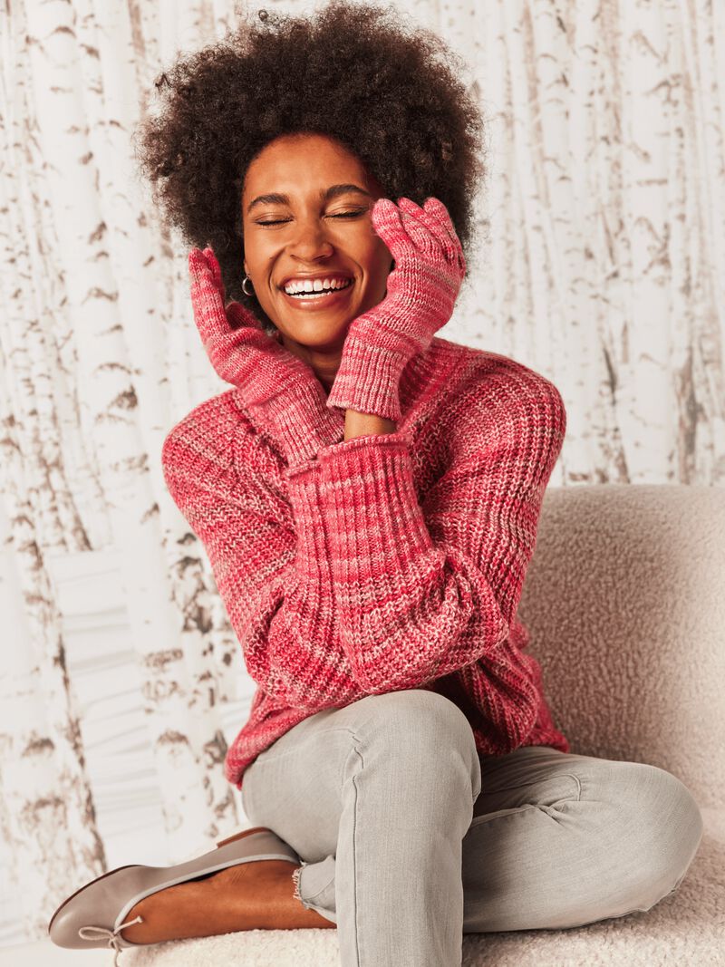 Woman Wears Party Mix Gloves image number 1