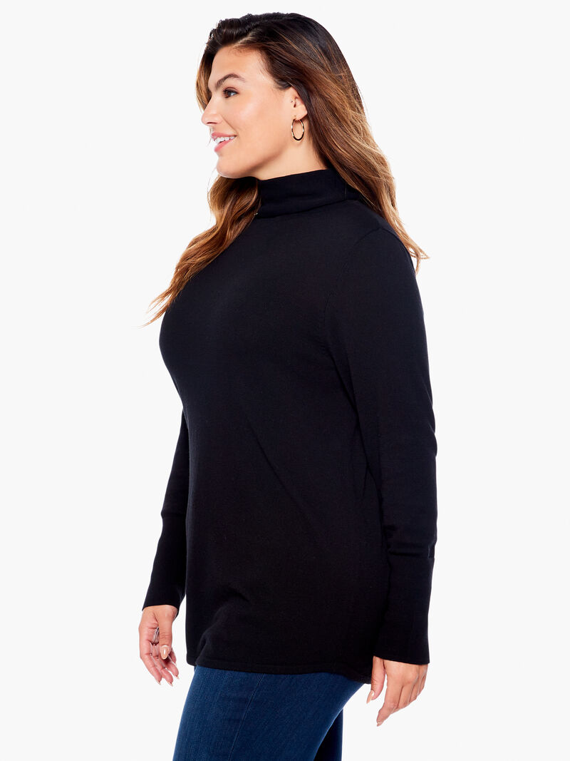 Woman Wears Vital Turtleneck Sweater image number 1