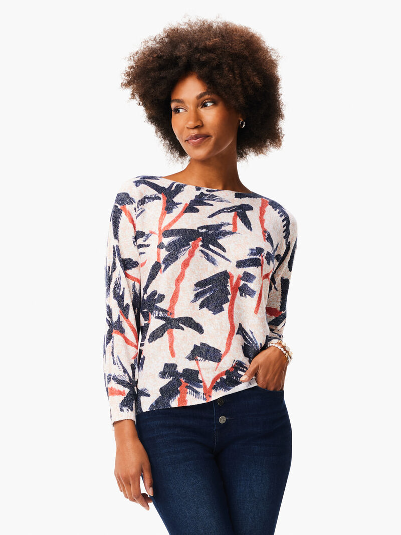 Woman Wears Painted Palms Sweater image number 0