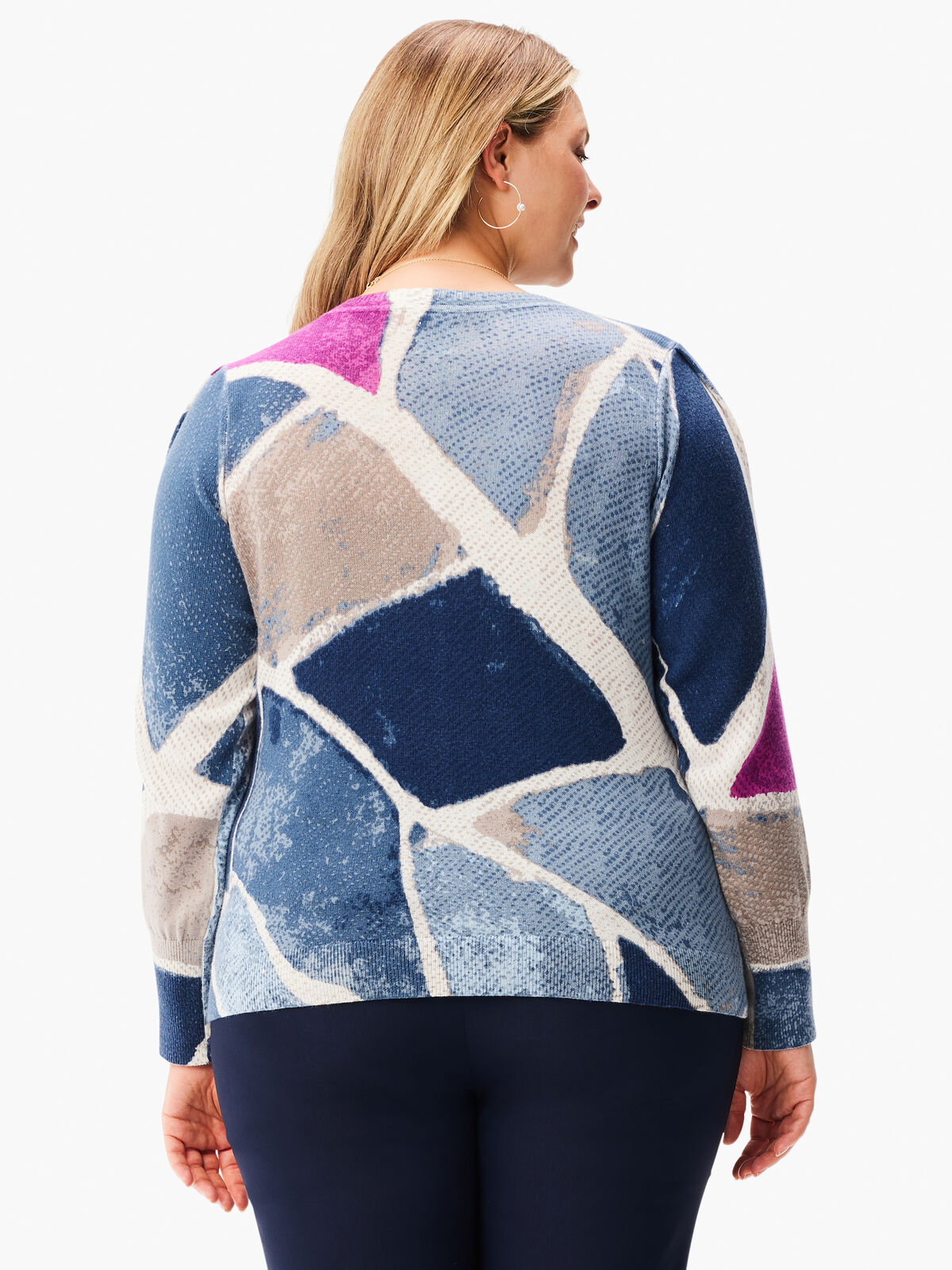 Printed Tiles Femme Sleeve Sweater