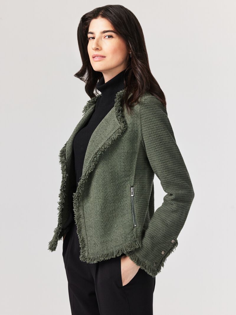 Woman Wears Fringe Mix Jacket image number 0