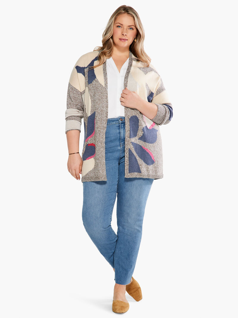 Woman Wears Petal Blues Cardigan image number 3