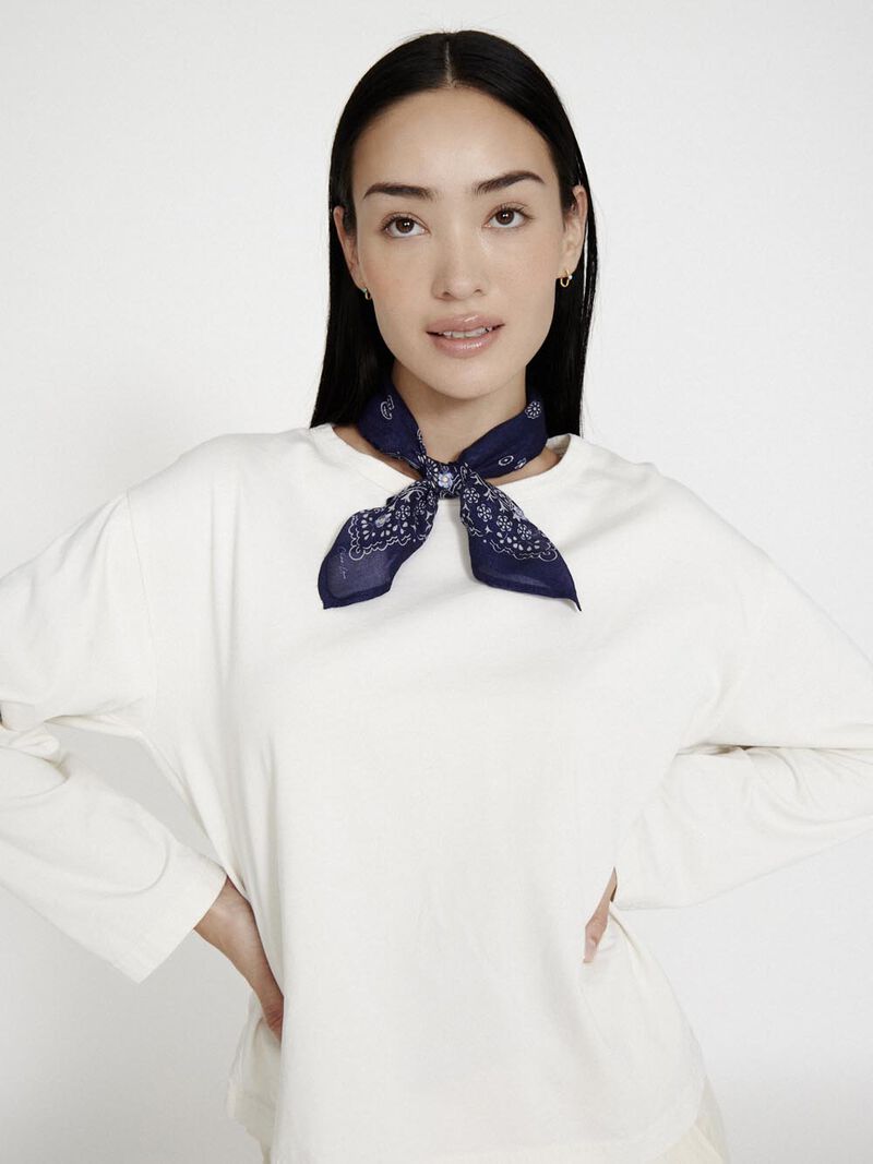 Woman Wears Chan Luu - Embroidered Bandana image number 2