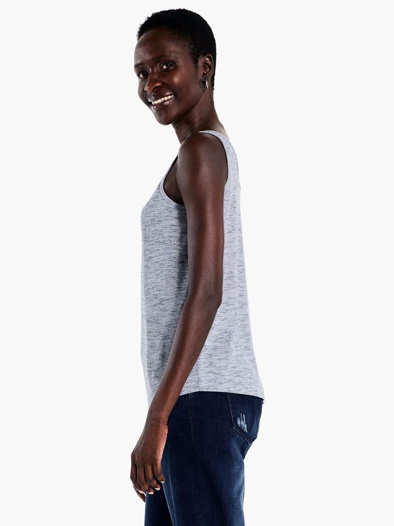 Woman Wears Drapey Rib Tank image number 1