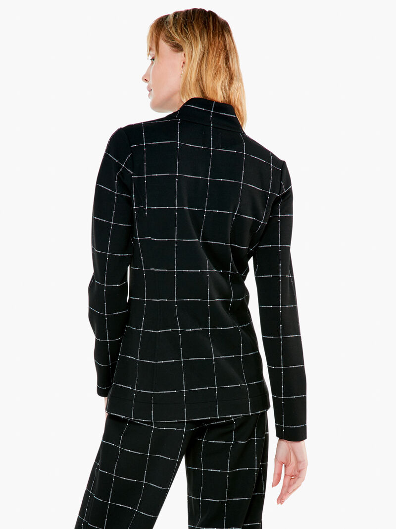 Woman Wears Etched Plaid Jacket image number 3
