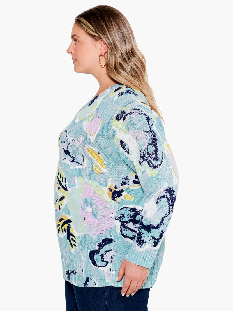 Woman Wears Greenhouse Garden Sweater image number 1