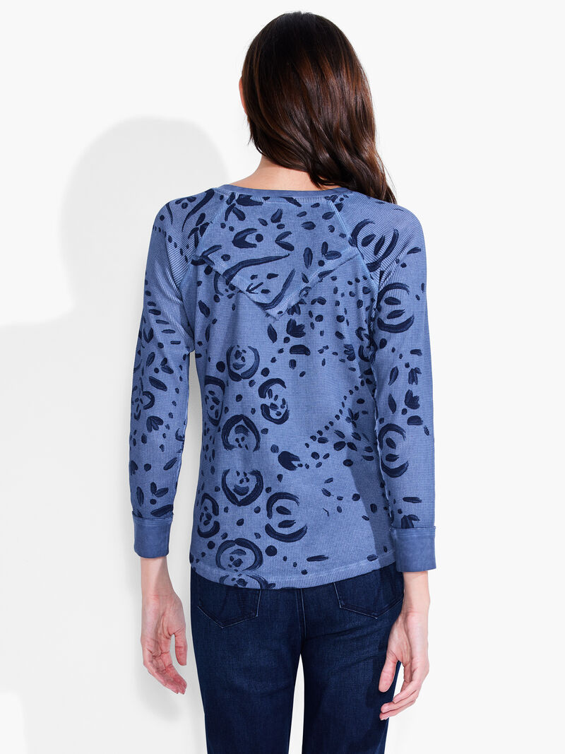 Woman Wears NZT Long Sleeve Oceanus Waffle Tee image number 2