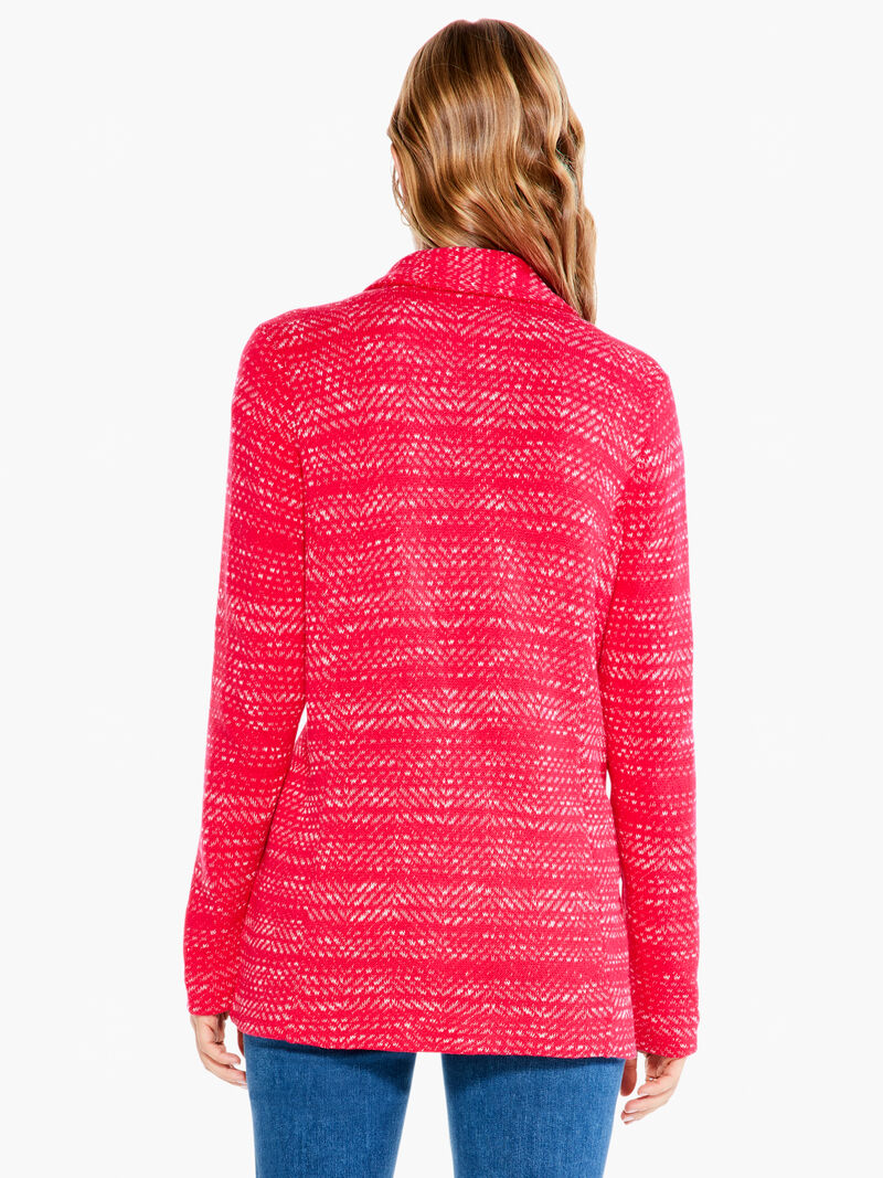 Woman Wears Punch It Up Knit Blazer image number 2