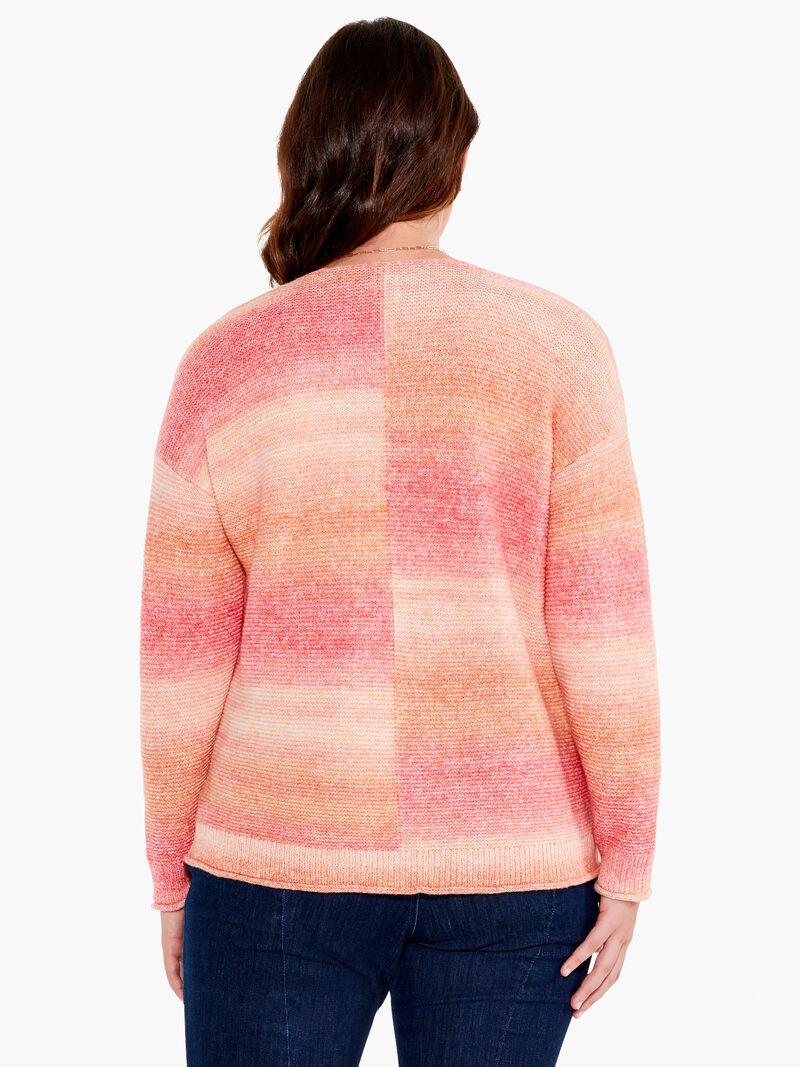 Woman Wears Sunset Mix Sweater image number 2
