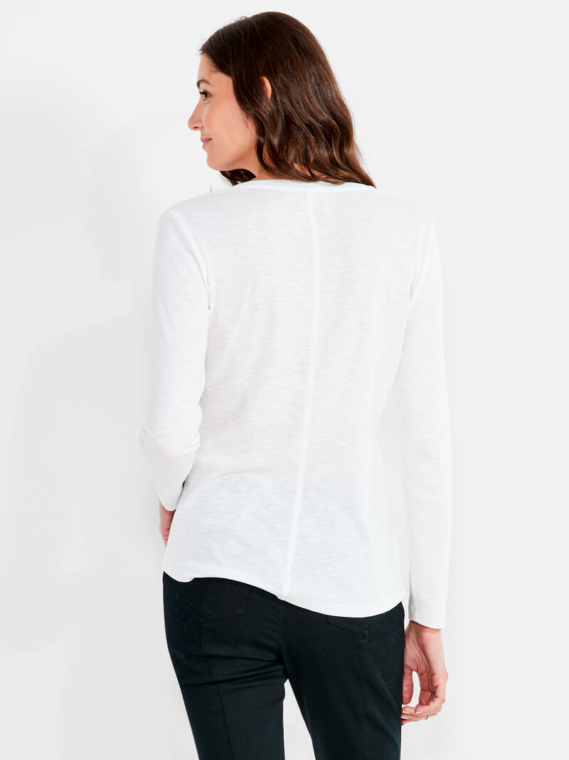 Woman Wears NZT Long Sleeve V Tee image number 2