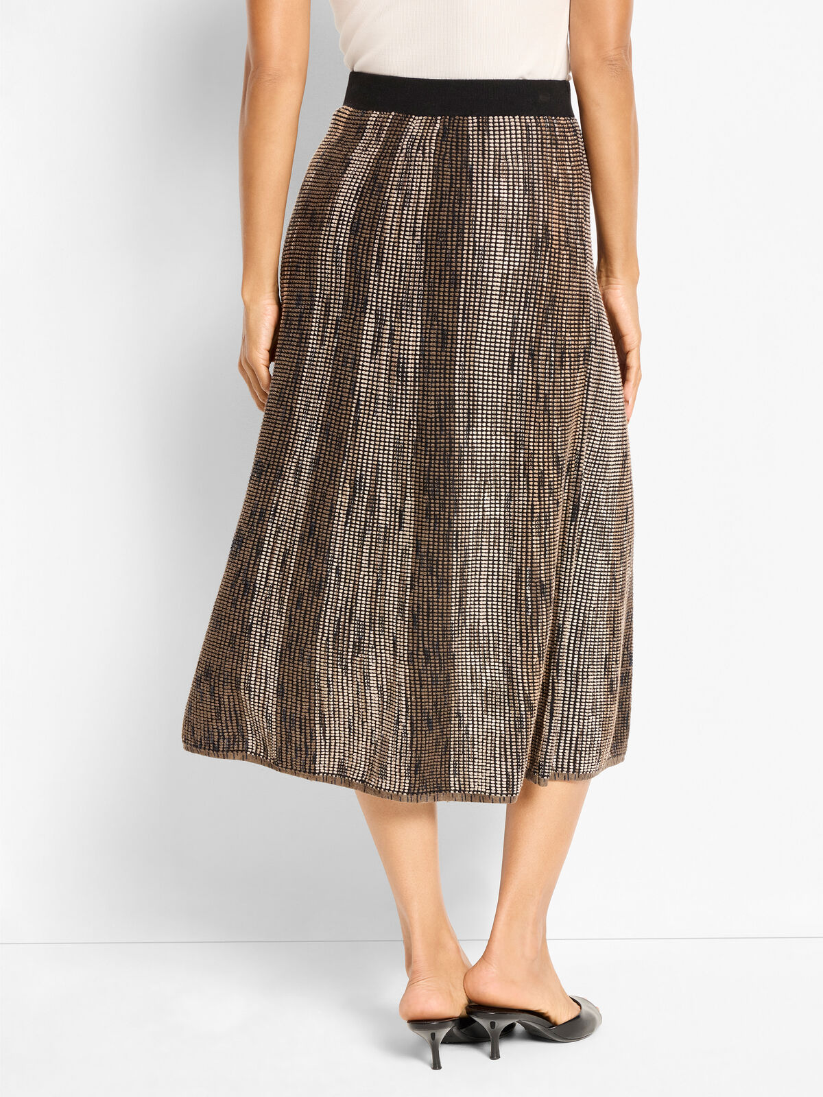 Ombre Pixel Knit Skirt