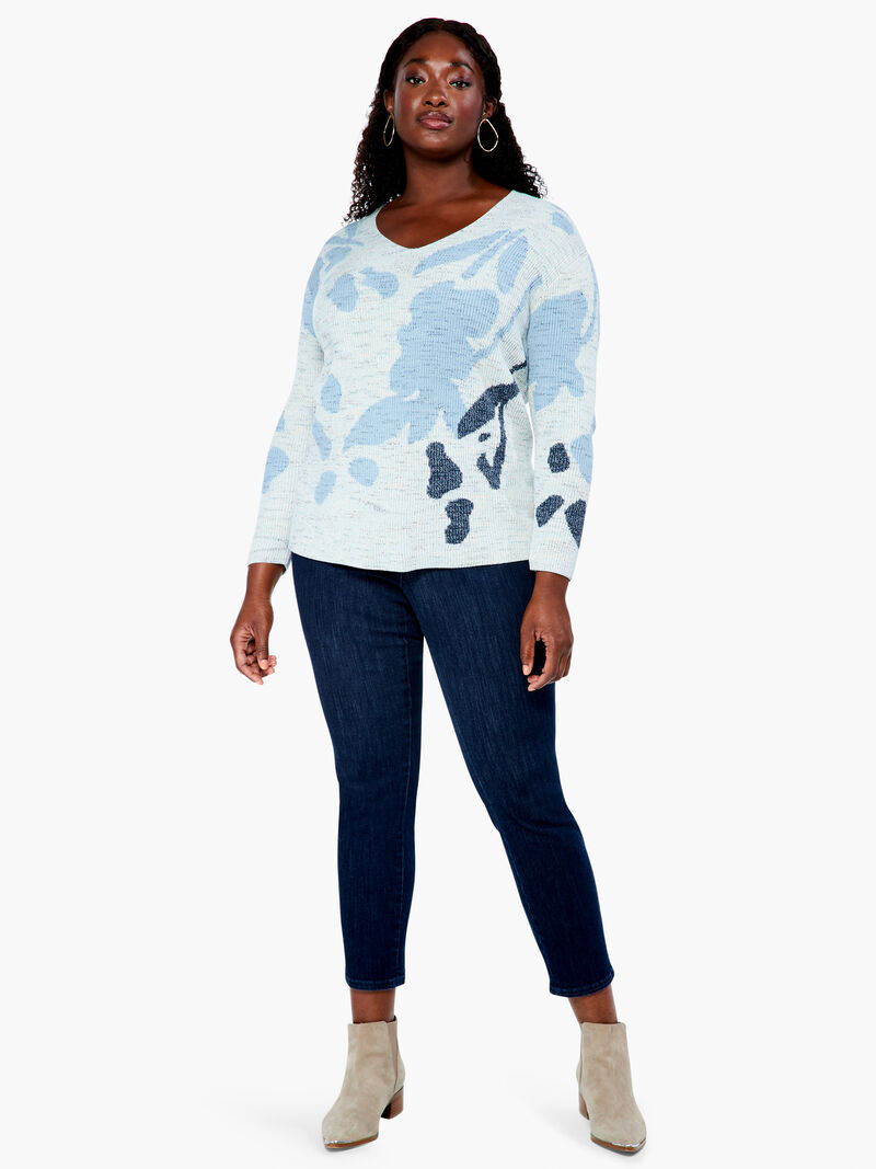 Woman Wears Breezy Leaves Sweater image number 3