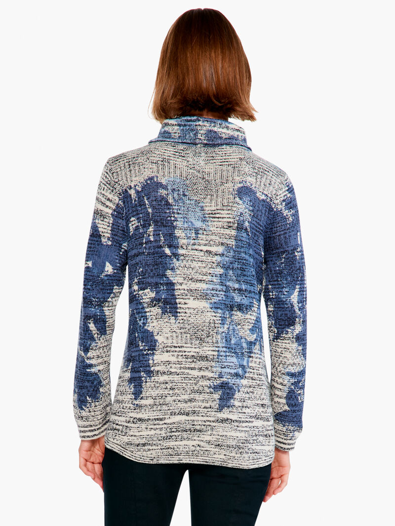 Woman Wears Shadow Mix Sweater image number 2