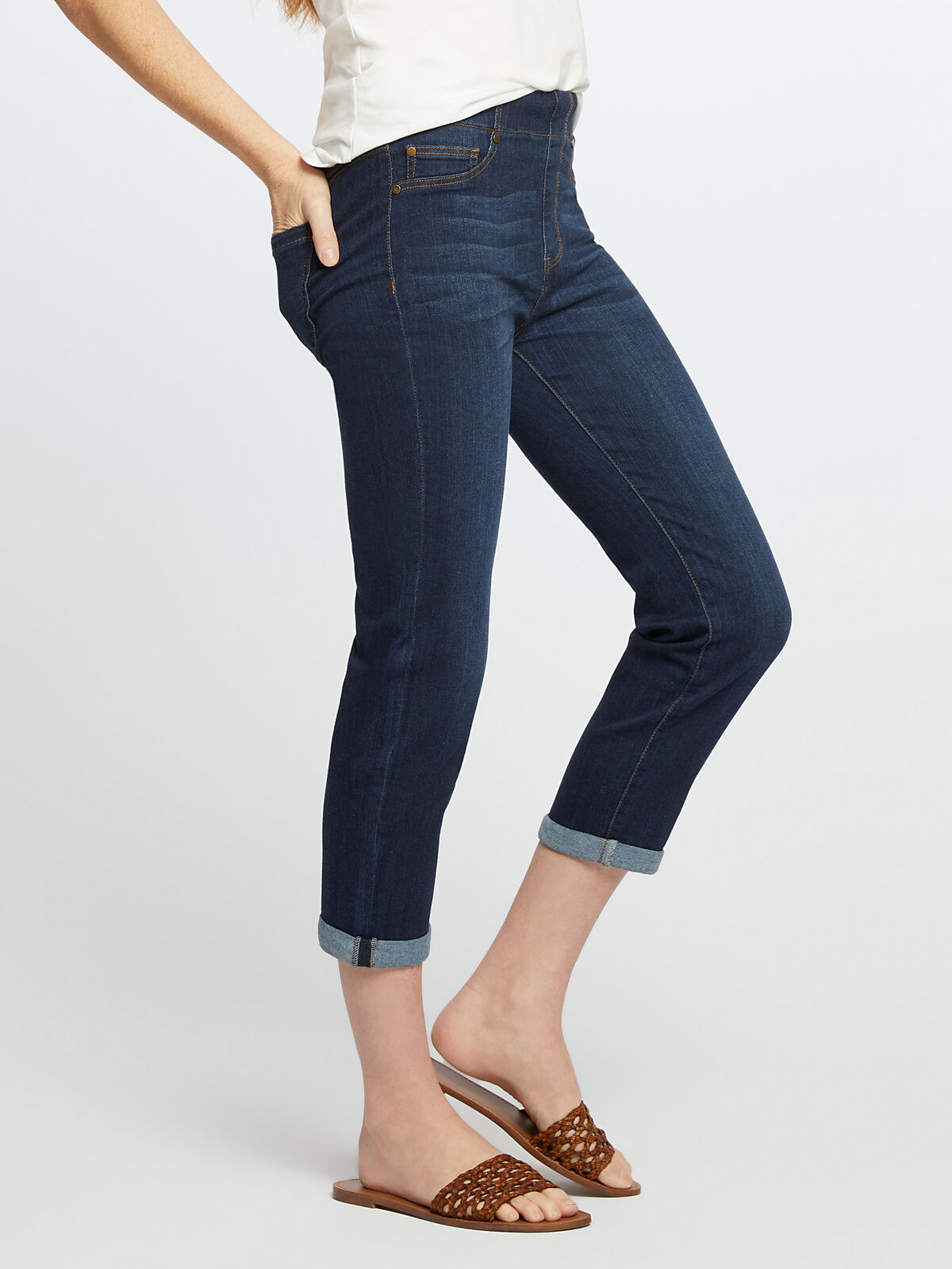 Liverpool - Chloe Crop Rolled Cuff Jean