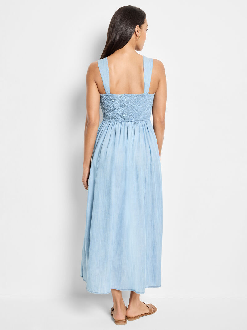 Woman Wears Denim Sarah Dress image number 4