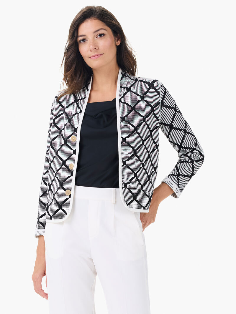Woman Wears Day + Night Reversible Knit Jacket image number 1