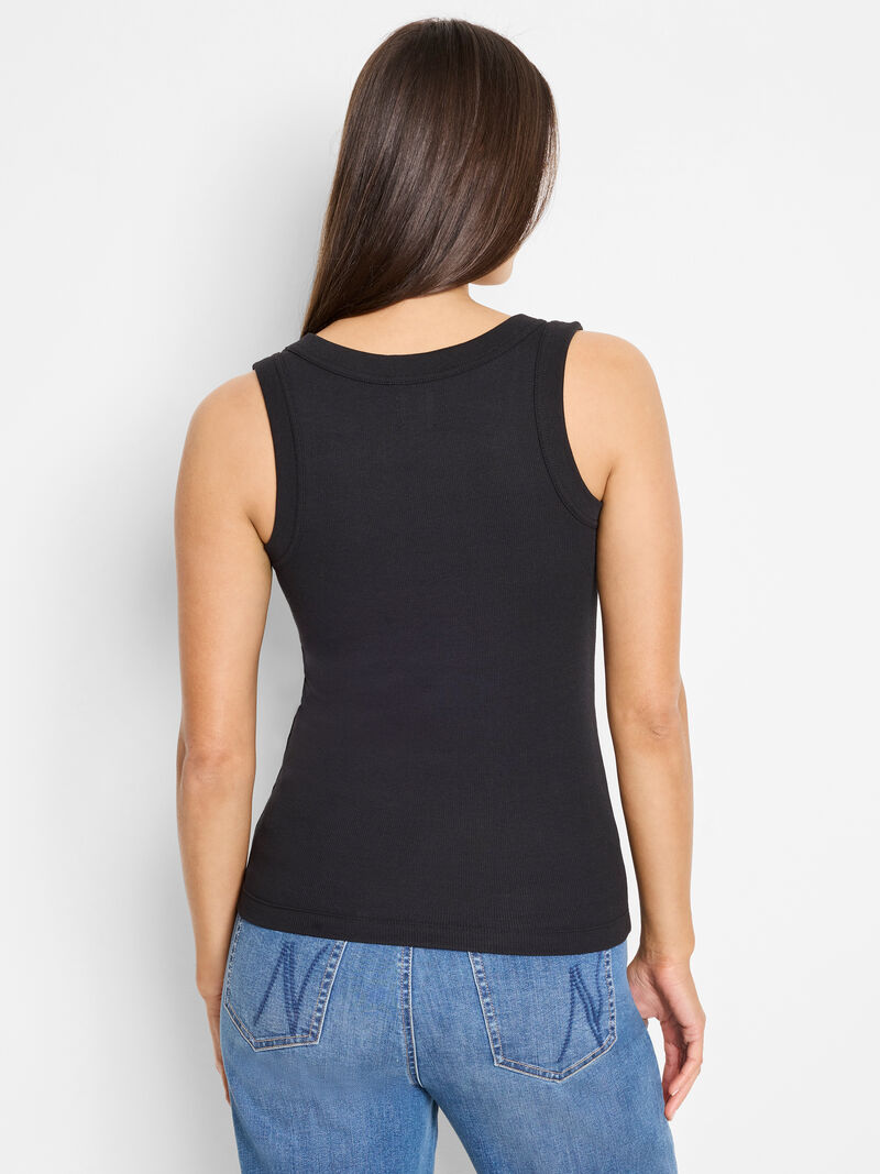 Woman Wears Perfect Knit Rib Scoop Tank image number 2