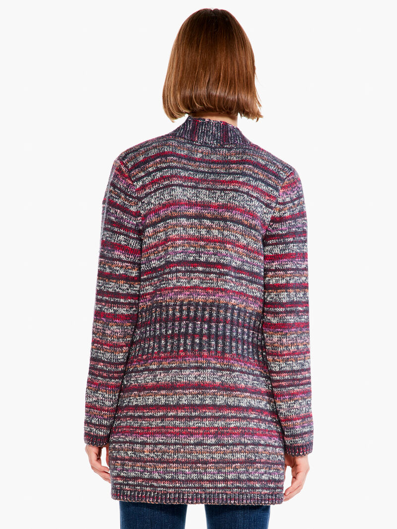 Woman Wears Shadow Sunset Cardigan image number 2
