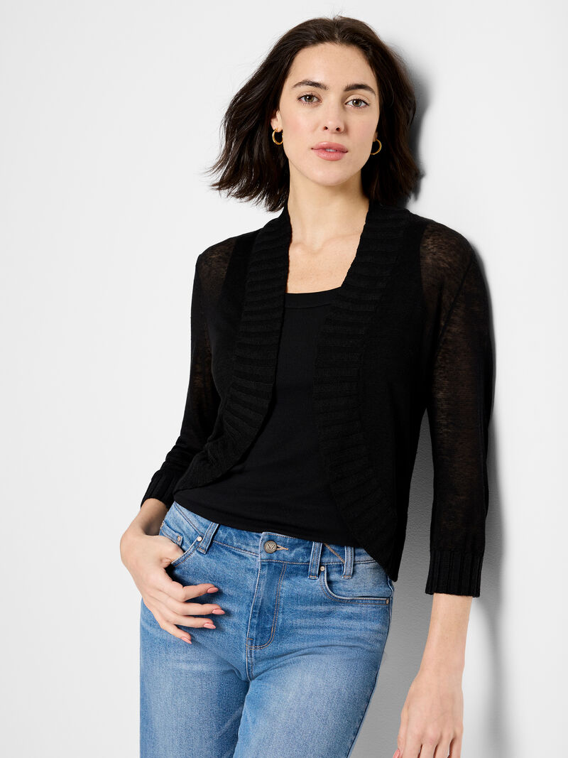 Woman Wears Bolero Cardigan image number 0