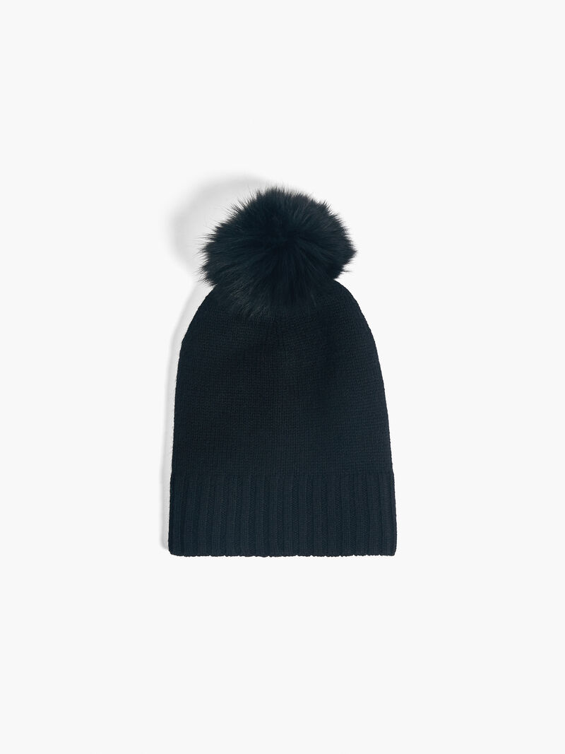 Woman Wears Hat Attack Cashmere Pom Hat image number 0