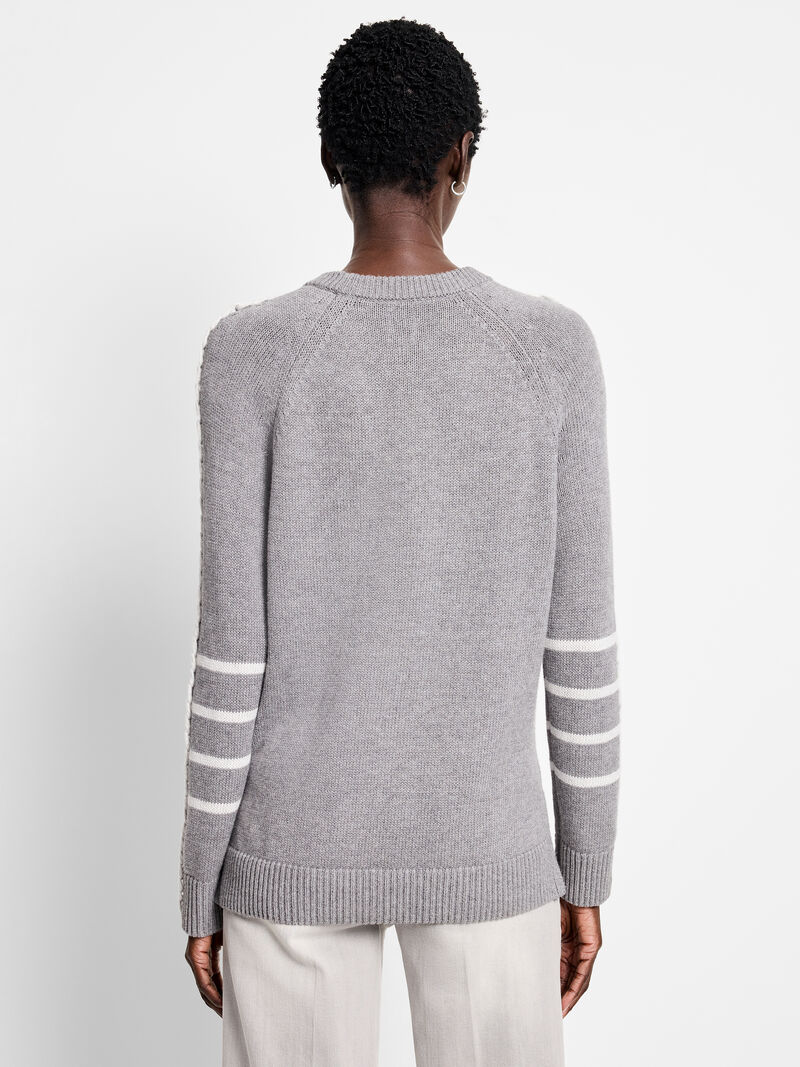 Woman Wears Dashing Down Sweater image number 3