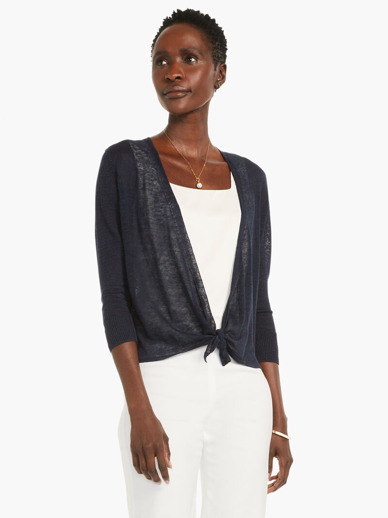 Woman Wears Lightweight 4-Way Cardigan image number 1