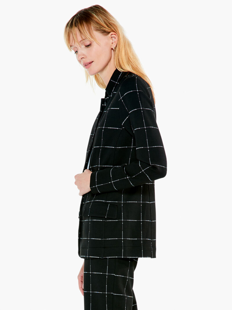 Woman Wears Etched Plaid Jacket image number 2