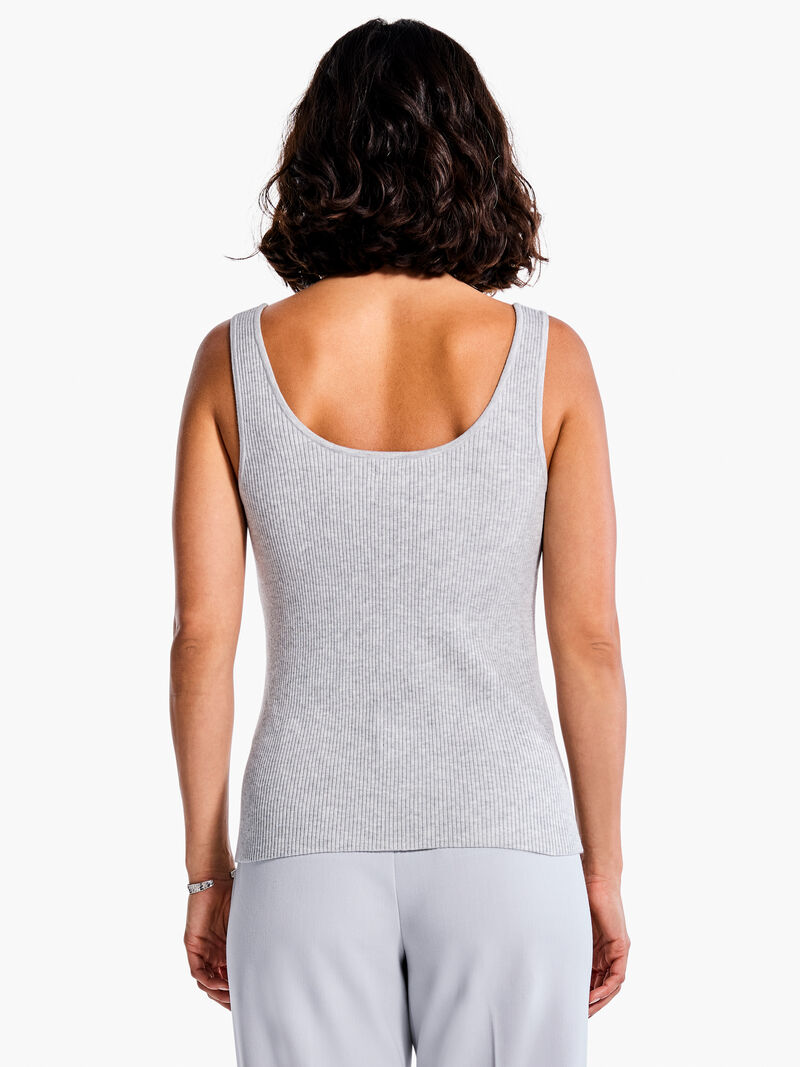 Woman Wears Rib Sweater Tank image number 2