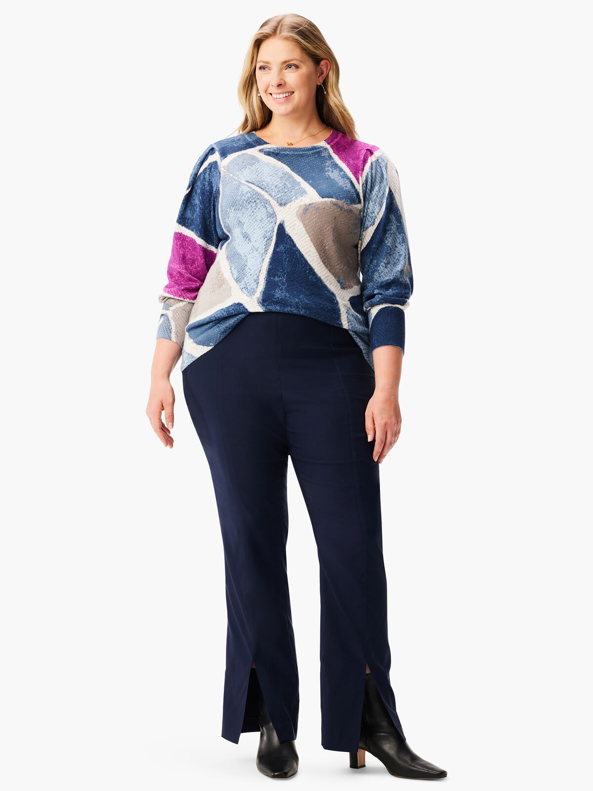Printed Tiles Femme Sleeve Sweater