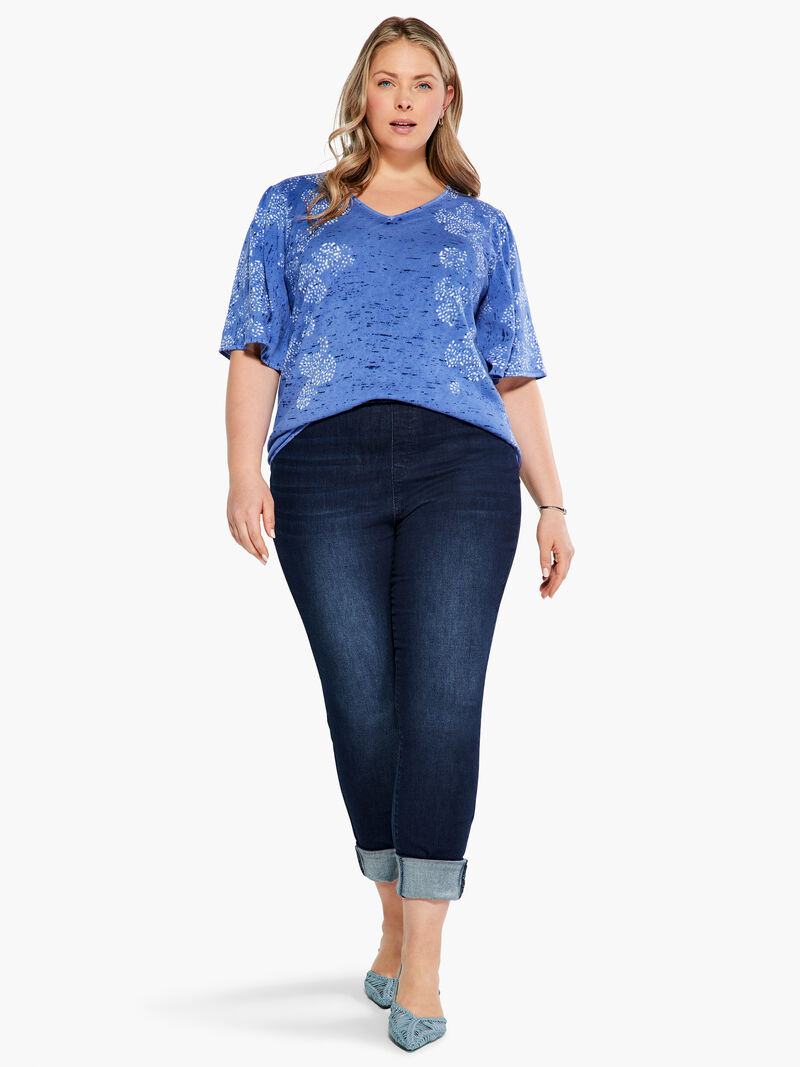 Woman Wears Coastline Coral Sweater image number 3
