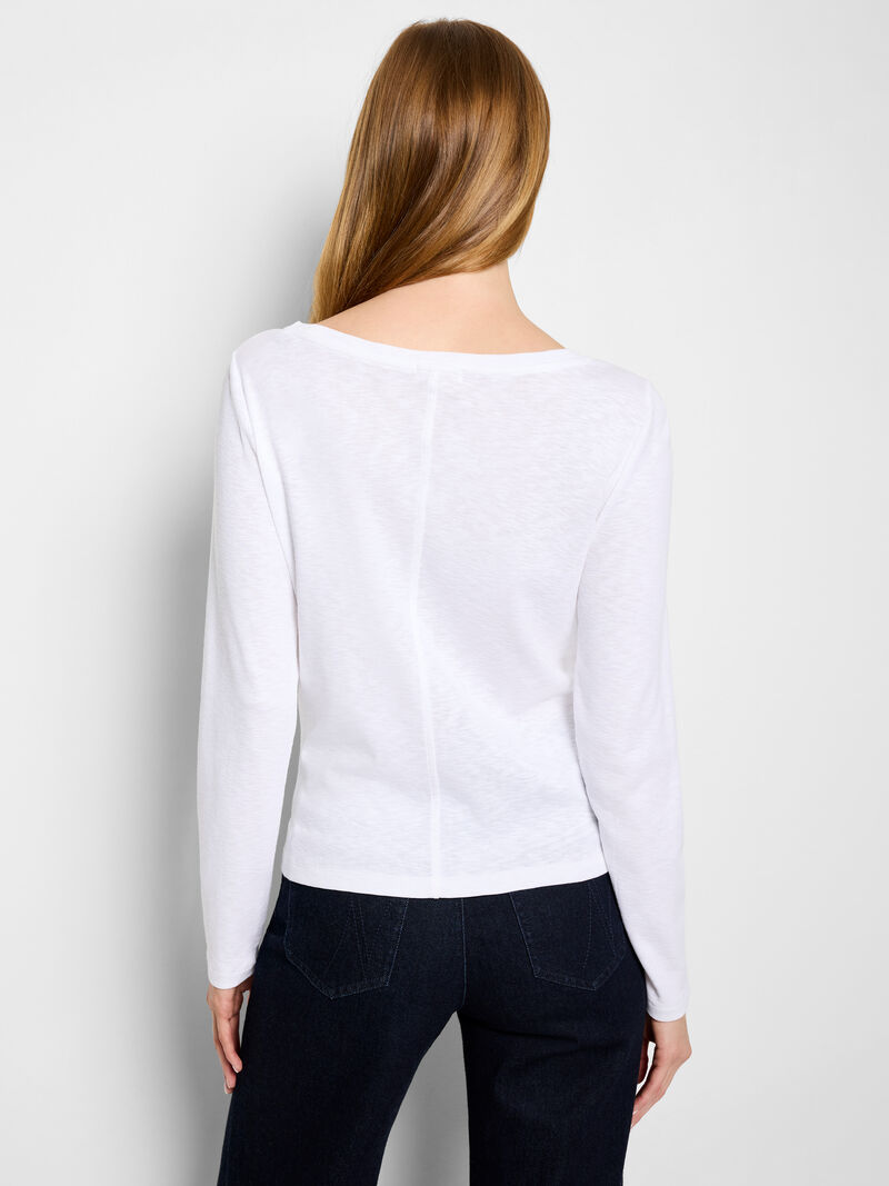 Woman Wears NZT Long Sleeve Modern Boat Tee image number 2