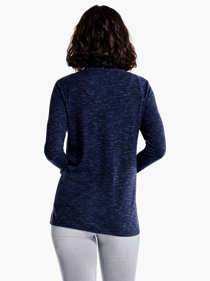 Woman Wears Pocket Drapey Rib Cardigan image number 2