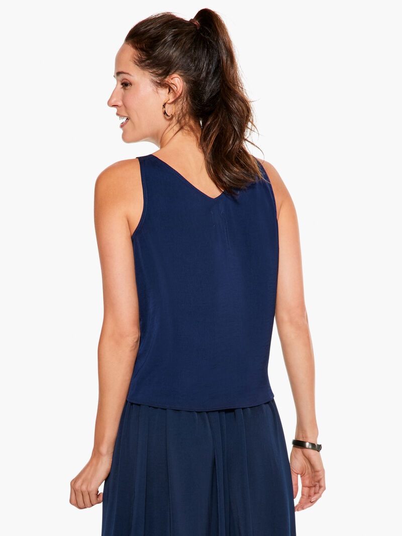 Woman Wears Soft Drape Studded Tank image number 3