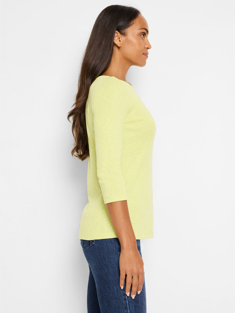 Woman Wears NZT 3/4 Sleeve Boat Tee image number 1
