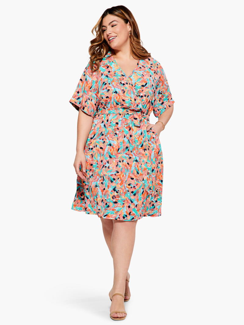 Woman Wears Punchy Petals Dress image number 3