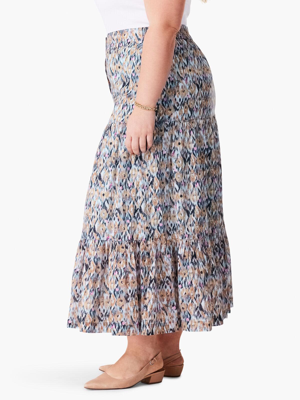 Up Beat Ikat Tiered Skirt