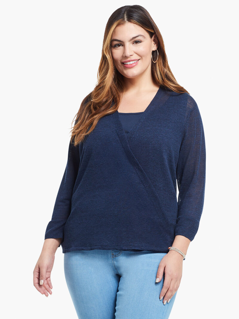 Woman Wears Lightweight 4-Way Cardigan image number 2