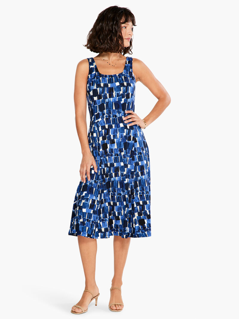 Woman Wears Artist Blocks Dress image number 3