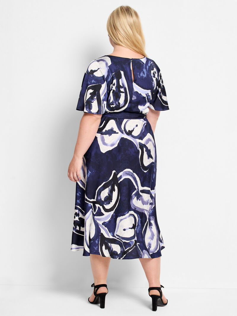 Woman Wears Watercolor Vines Brooke Dress image number 2