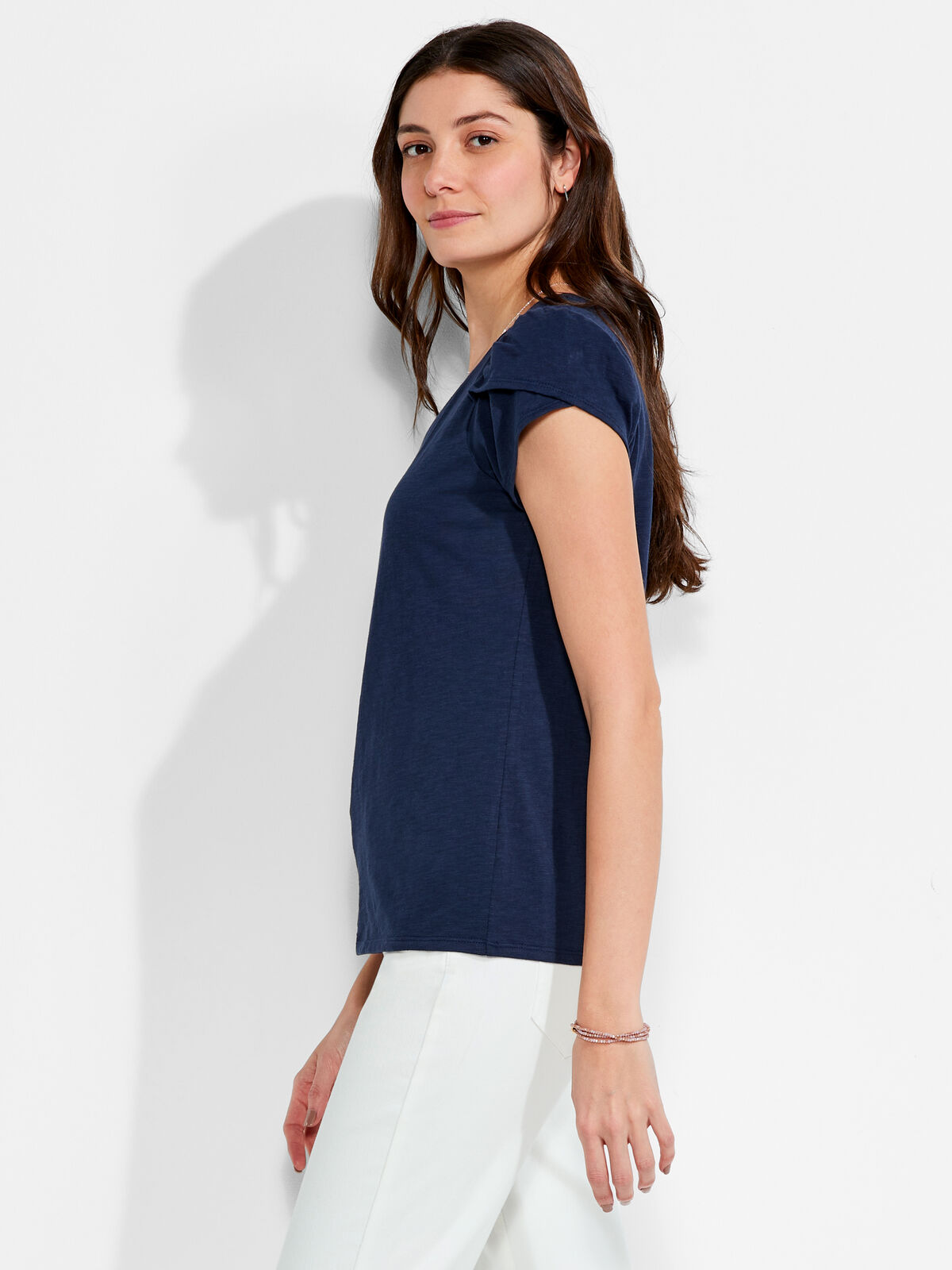 NZT Short Sleeve Tulip Sleeve Scoop Tee