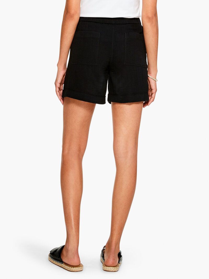 Woman Wears 5" Double Gauze Short image number 2