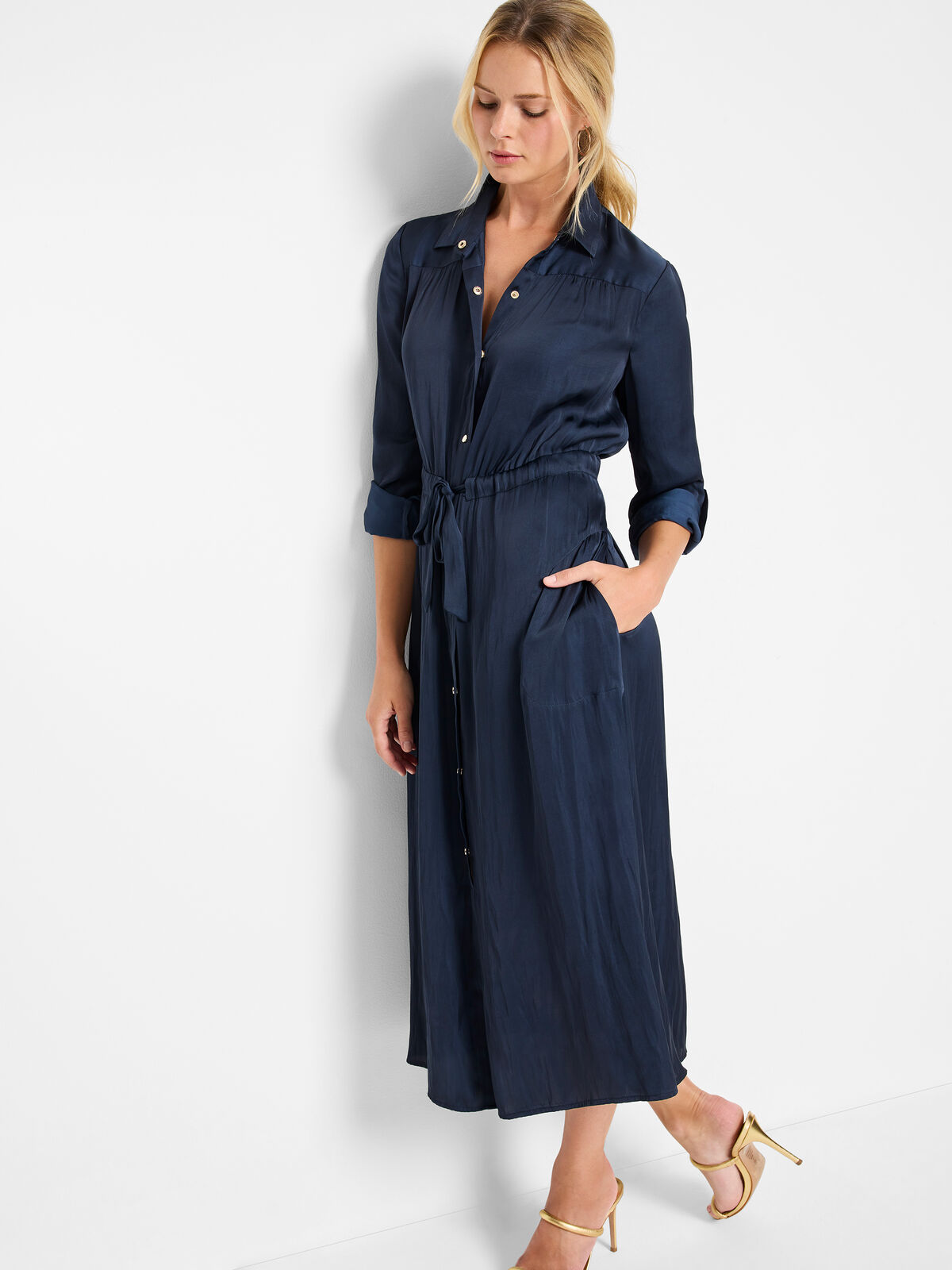 Glossy Crinkle Julie Dress