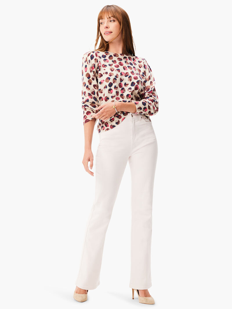 Woman Wears Blush Dot Sweater image number 4