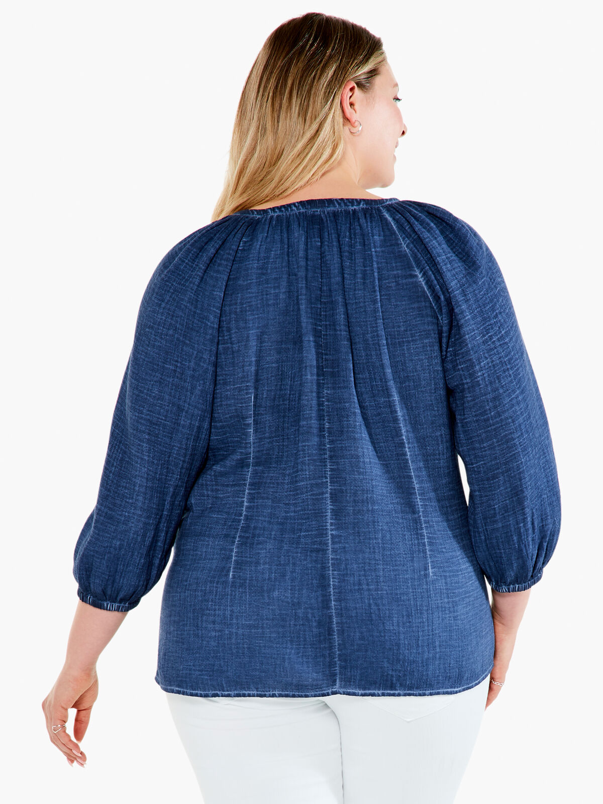 Double Gauze Tucked Blouse